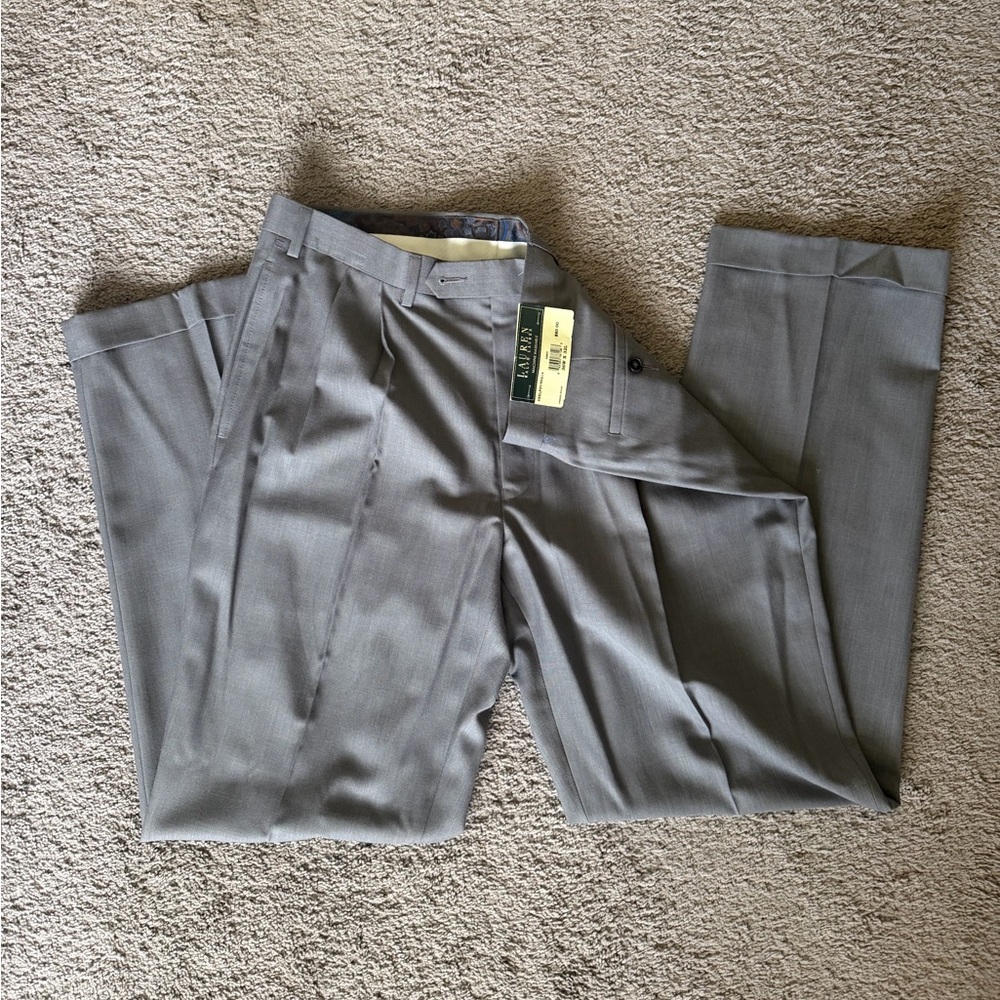 BRAND NEW vintage Ralph Lauren Charcoal Gray Trousers